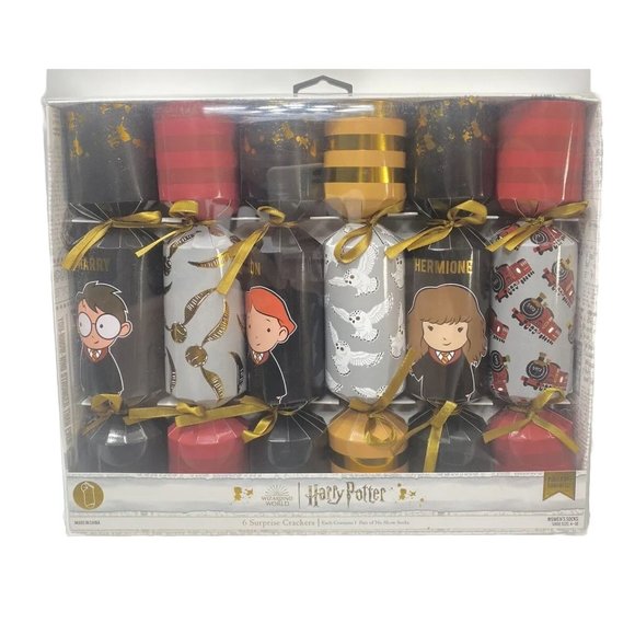 Harry Potter Crackers Women’s Socks Size 4-10 - 6 Pairs Of Socks New - Picture 2 of 12